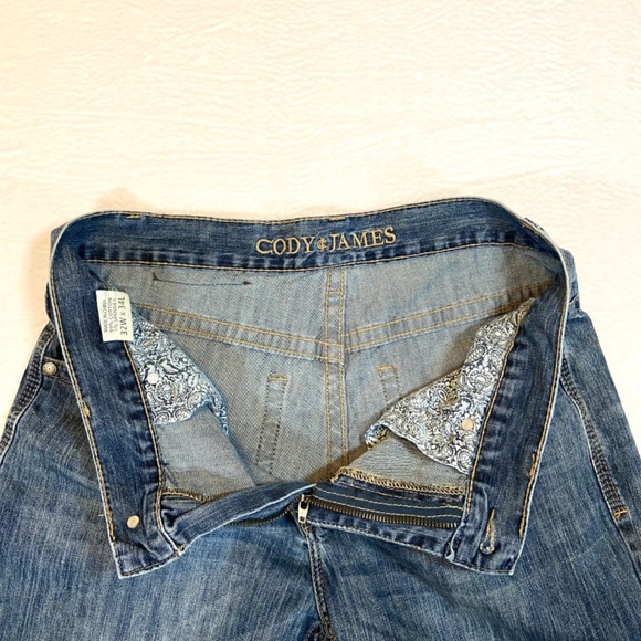 Cody James Core Mens Classic Straight Jeans Blue Stretch Medium Wash Denim 32x34 - Picture 4 of 10